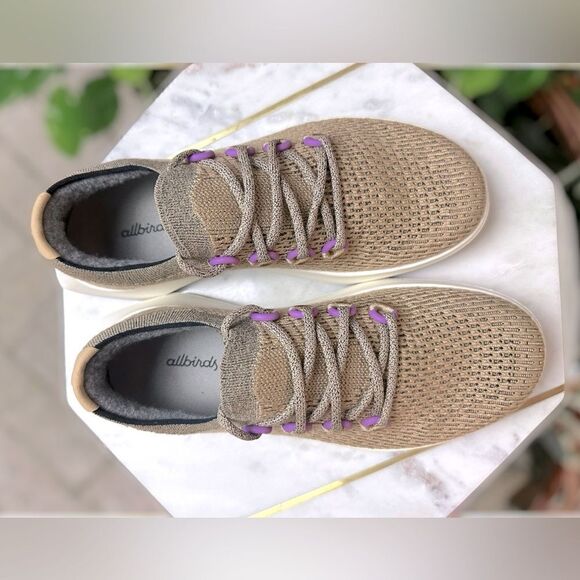 ALLBIRDS LIMITED EDITION Hazy Beige/Lux Purple (White Sole) Tree Dasher 2 Sz 9.5 - Picture 8 of 16